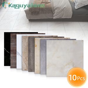 Kaguyahime 10/pcs d'autocollants de sol en marbre imitation PVC autocollants muraux auto-adhésifs autocollants de salle de bain étanches 30*30 cm