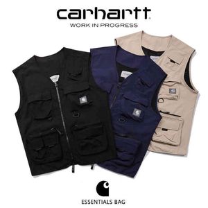 Kaha Tcarhar Vest Men's Spring and Autumn Thin Outdoor Multi Pocket Waistcoat Mesh