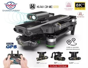 Kai One Max Drone Profesional 8K Dual Camera GPS 5G WiFi 3axis Gimbal 360 Obstacle Vermijding RC Quadcopter 12 km Dron Toys 2109156539192