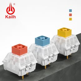 Kailh doos zware lichtblauw verbrande oranje donkergeel schakelaar voor doe -het -zelf mechanisch toetsenbord 3pins compatibele SMD RGB -schakelaars