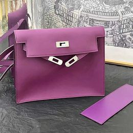 Kailys-Bolso de diseñador de gama alta para baile, mochila informal de un hombro, color púrpura, con capa de cabeza rápida, de piel de vaca, pequeña y cuadrada