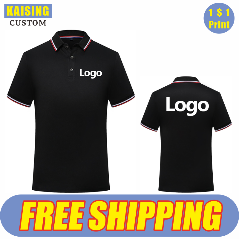 Kaising Custom Polo Shirt Logo Assoridered Men and Women Short Sleeve Lapel Tops Printed Personal Design 9 Colors Summer