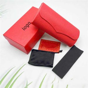Kajia -bril Box Red modieuze drukbestendige zonnebrillen doos inktglazen verpakkingsdoos set
