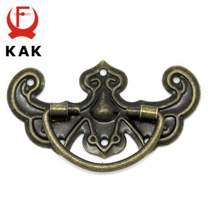 Kak 10pcs Cajón clásico de tono de bronce Gabinete de cajón de cajón de la puerta del escritorio Joyero de la puerta del escritorio de la puerta de la mano de dos tamaño con hardware de muebles