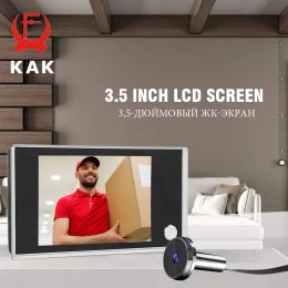 KAK 3,5 "Porte numérique Puphole Camera Visionneuse de porte électronique Bel