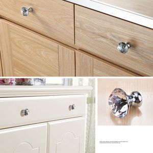 KAK 30 mm kristallen kastknoppen en handgrepen keukengrepen lade knoppen diamant dressoir trekt meubels knop kast hardware