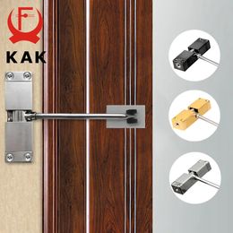 KAK – ferme-porte automatique en acier inoxydable, dispositif de fermeture à vitesse réglable, 40KG, quincaillerie de meubles en or noir 240322