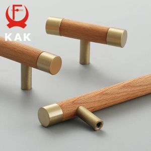 Kak Meubles en bois Handles armoires à chaussures dorées boutons et poignées en cuivre de cuisine en cuivre Porte de placard tir de tiroir
