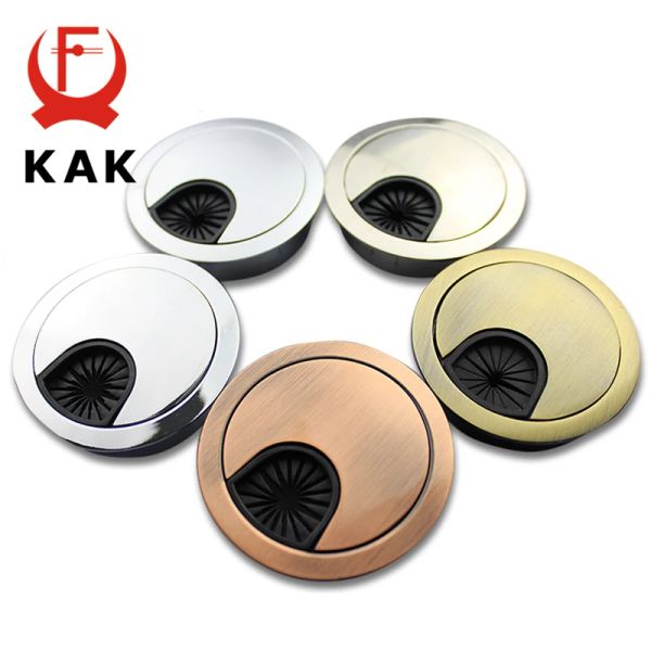 Kak Zinc Alloy Desk Wire Hole Cover Base Ordinket Table Table Table Câble Outlet Port Boîte de surface