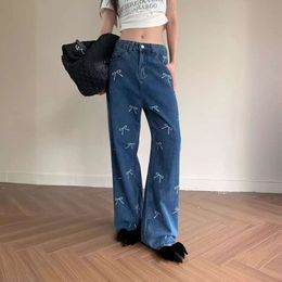 Kakamee Trece filas Primavera/Verano Nuevo estilo coreano Jeans con estampado de arco de moda