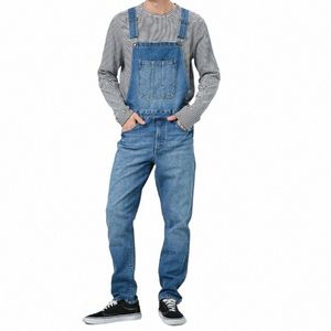 Kakan - Nouveaux pantalons à bretelles européens et américains, jeans à bretelles, pantalons de combinaison pour hommes bleu foncé bleu clair K74-0037 81tj #