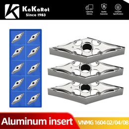 Kakarot Aluminium Insert VNMG160402 HA H01 VNMG160404 HA VNMG160408 Outils de tournure pour le cutter de tour AL CNC 10pcs Cutter M02 M02