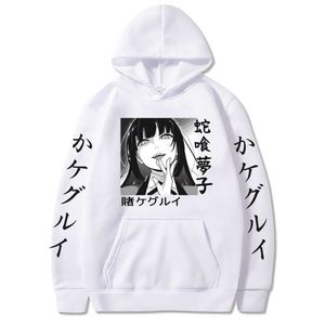 Kakegurui Sudaderas con capucha Cosplay Casual Yumeko Jabami Sudaderas con capucha Hombres Harajuku Anime Sudadera con capucha Ropa con capucha Y0804