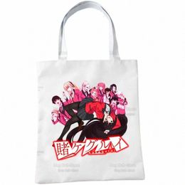 Kakegurui Japanse Anime Manga Yumeko Jabami Korea Ulzzang Shopper Bag Print Canvas Draagtas Handtassen Vrouwen Tas Schoudertassen 63vt #