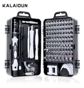 Le tournevis Kalaidun Set 115 en 1 bit Précision Magnétique Vis Torx Bits Multitools Multitools Repair Repair Hand Tools Kit T8228585