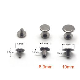 Kalaso 20sets diamètre 8,3 mm / 10 mm accessoires en cuircraft rivet artisanat bricolage vis de fixation des goujons décor de ceinture