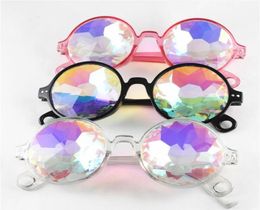 Caleidoscoop zonnebril kinderen retro geometrische regenbooglens zonnebril mode feestelijke feestglazen coole jongen favoriete brillen cfyz128011233