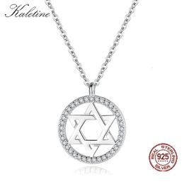 KALETINE Je Magen étoile de David 925 collier en argent Sterling femmes hommes Israël Judaica hébreu bijoux Hanukkah pendentifs 240123