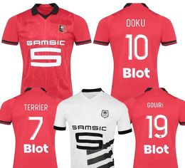 KALIMUENDO 9 SULEMANA 10 Aangepaste 23-24 voetbalshirts Voetbalkleding yakuda dhgate DOKU 11 TERRIER 7 BELOCIAN 18 GOUIRI 19 BOURIGEAUD 14 sportgroothandel populair