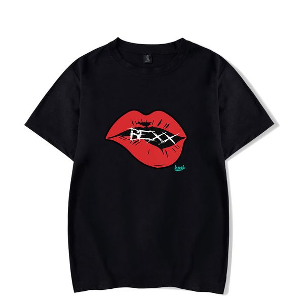 Kallmekris Bexx Red Lips camiseta hombres/mujeres Tops Hip Hop moda Casual manga corta