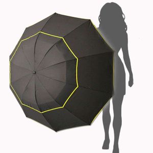 Kalolary UPF 50+UV -resistent compacte golf 54 inch oversized dubbele paraplu -ventilatie paraplu, winddichte waterdicht voor mannen en vrouwen