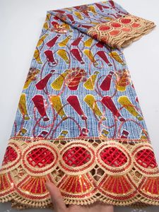 Kalume – filet de cire africain en dentelle, tissu Ankara nigérian de haute qualité, maille en Tulle pour robe de mariée F3679 240320