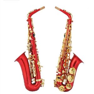 KALUOLIN Beste kwaliteit Altsaxofoon E-Platte Rode Sax Alt Mondstuk Ligatuur Riet Hals Muziekinstrument Professionele leve