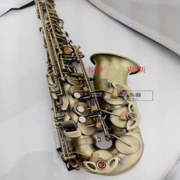 KALUOLIN Mejor calidad Cobre antiguo Saxofón alto Eb Instrumento musical Latón con boquilla.Caso envío gratis