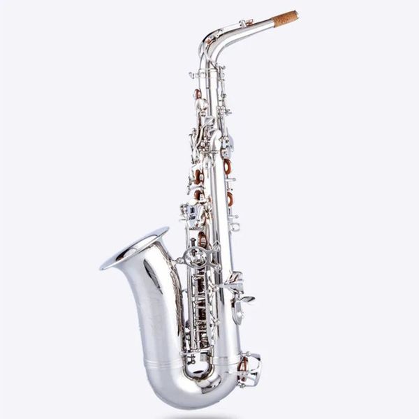 KALUOLIN nouveau Saxophone Alto Nickel argent laiton Sax embout patchs tampons anches plier cou