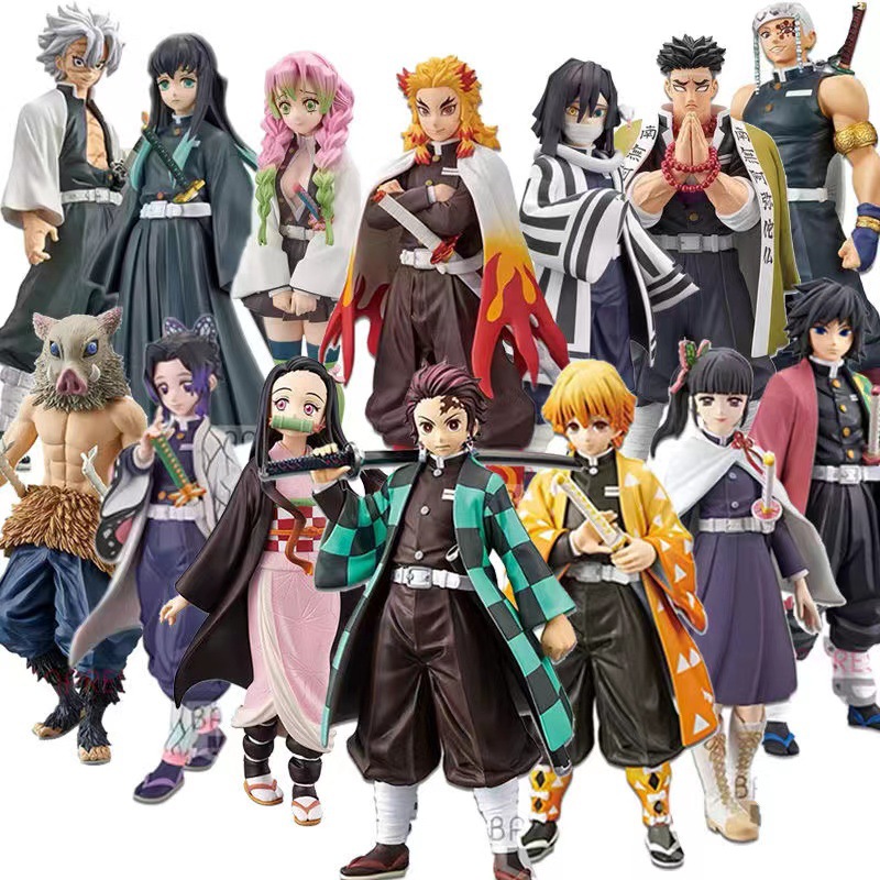 Kamado Tanjirou Nezuko PVC-figuren van Anime Zone: actiespeelgoed met Zenitsu Inosuke van Kimetsu No Yaiba - Gedetailleerd ontwerp collectiewaardig.