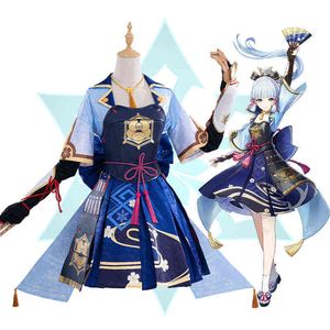 Kamisato Ayaka Cosplay Genshin Impact Costume Uniforme Wig Anime Chinese Sty Halloween Costumes Game H220804