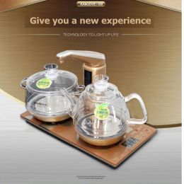 Poêle de chauffage électrique Kamjove-Intelligent, bouilloire en verre, chaudière, santé du thé, cristal intelligent