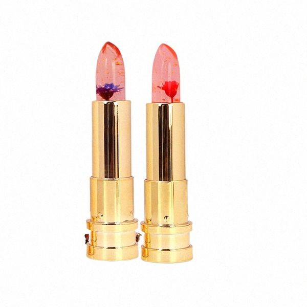 Kan Belleza Lápiz labial Hidratante Lg Duradero Fr Crystal Jelly Lápiz labial Temperatura mágica Cambio de color Bálsamo labial Maquillaje f4sU #