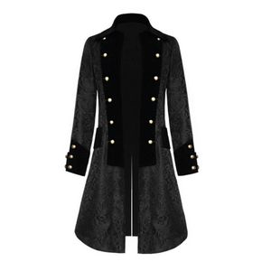 Chaquetas para hombres KANCOOLD Abrigo Moda Steampunk Vintage Tailcoat Chaqueta Gótico Victoriano Vestido Uniforme Botón Traje 917