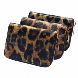 Kandra Nouveau portefeuille court pour les femmes en cuir imprimé léopard petite fermeture à glissière Holder Coin Purse Purse de haute qualité D5L6 #