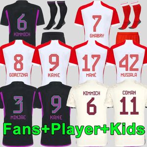 KANE Soccer Jerseys 23 24 Maillot de football BAYERN SANE KIMMICH MULLER DAVIES COMAN 2023 2024 Accueil GORETZKA GNABRY MANE Jersey MUSIALA Hommes Kit Ensembles Uniformes