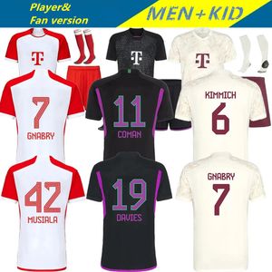 Kane Soccer Jerseys 23 24 Joueur Bayern Football Shirt Sane Kimmich Muller Davies Coman 2023 2024 Home Goretzka Gnabry Mane Jersey Musiala Men Kid Kit sets Uniforms