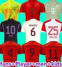 24 25 De Ligt Kane Soccer Jerseys Sane Bayern tout premier Munich Danke Franz Gnabry Coman Dier Davies Kimmich Football Shirt Special 2024 Away Men Kids Uniforms Minjae