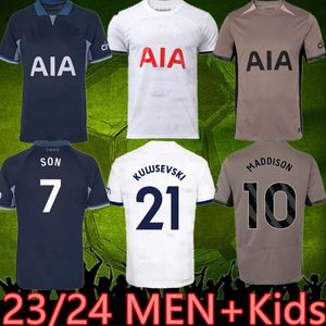 S-4XL 23 24 KANE SON RICHARLISON Soccer Jerseys KULUSEVSKI HOJBJERG coloré Away 2023 2024 LUCAS Tottenham Troisième 3ème kit de football chemise SPURS home tops hommes enfants ensembles