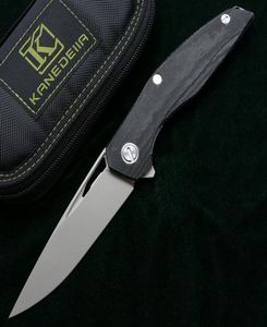 Kanedeiia personnalisée F111 Flipper couteau pliant D2 lame mecarta manche de camping chasse de pêche à la pêche à la piste