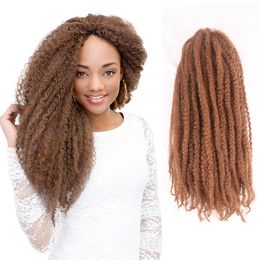 Kanekalon 18inch zachte marley vlechten haarblonde Cubaanse twist synthetische haakverlengingen afro kinky haar