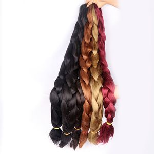 Kanekalon 82 pouces 165g Ultra tresse cheveux 100% Kanekalon Afrelle fibre Jumbo tresses synthétique tressage Extension de cheveux