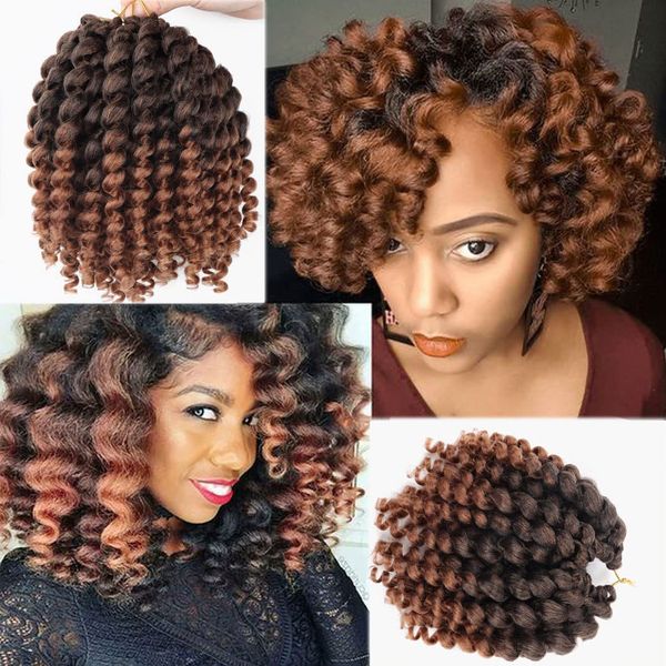 Kanekalon Curling Spring Jumpy Wand Curl Twist Tresses Cheveux Tresse Cheveux Synthétiques