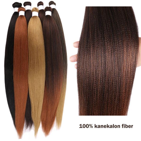 Kanekalone Ombre Cabello trenzado preestirado Cabello trenzado negro Kanekalon Afrelle Trenzas de cabello al por mayor