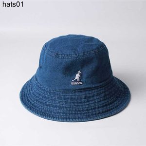 Chapeau de pêcheur en jean kangourou lavable chapeau plat Kangol couleur unie chapeau de parasol mode loisirs de plein air chapeau de bassin