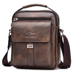 Kangourou marque de luxe hommes sac à bandoulière Vintage messager en cuir hommes sac à main Split sacs à bandoulière pour 240119