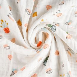 Kangbaby Baby Swaddle Gauze wikkel handdoek Pure katoen 6 lagen Gewoon weefstoffen Wikkel Geboren lakens Badhanddoek Hug Deken LJ201204