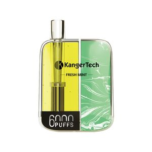 Kanger Tech Puff 6000 10 ml Vape jetable E cigarettes Cartouche 450 mAh Batterie rechargeable Puffs 6K Mesh Coil Pod pré-rempli 5 saveurs