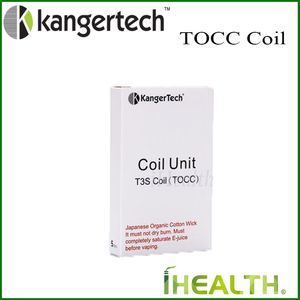 Kanger TOCC Coil Head for T3S MT3S Clearomizer Japanese Organic Cotton wick 100% Original T3S OCC Replacement Coil Head
