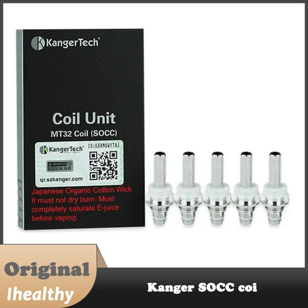 Resistencias de repuesto KangerTech SOCC (MT32) con algodón 100% orgánico Compatible con atomizadores Kanger Unitank/protank/protank 2/mini protank 2 y evod